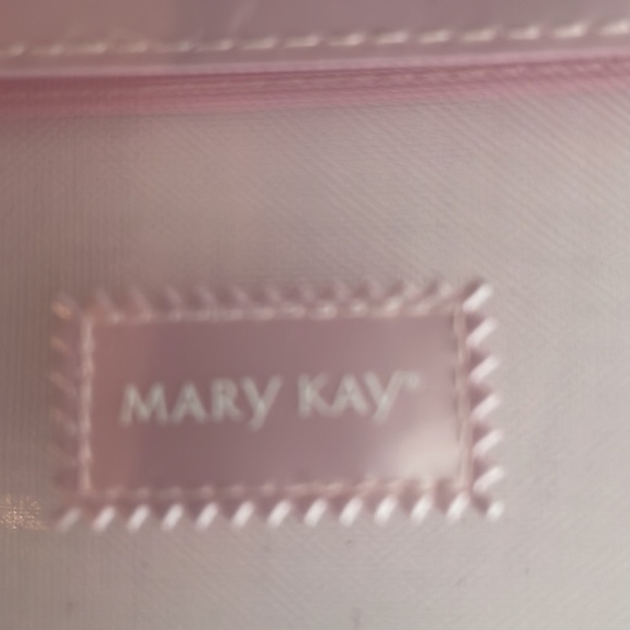 Mary Kay cosmetic bag pink make up mesh transparent zipper new - Picture 2 of 4